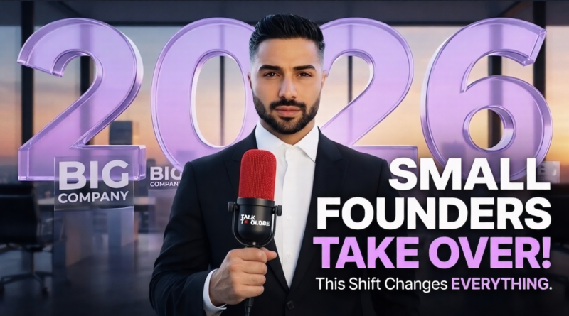 Small business trends 2026 showing entrepreneurs using AI and digital tools to compete with big companies