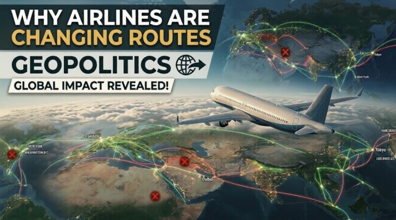 why airlines changing routes geopolitics global aviation